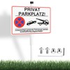 JIZZU Privatparkplatz Sign Parking Prohibited 30 x 20 cm, Signs