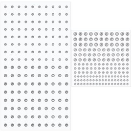 HONGCAUP 2 Sheets Fake Lip Nail Fake Nose Nail Fake Lip Ring Fake Lip Piercing Fake Piercing Ball Fake Belly Button Nail, Self-Adhesive Fake Lip Piercing Gemstone Stickers Silver