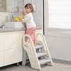Onasti Foldable Step Stool for Bathroom Sink, Adjustable 3 Step