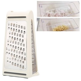 Box Grater, Cheese Grater Double Sided Removable Container Food Grater for Kitchen