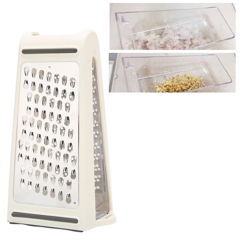 Box Grater, Cheese Grater Double Sided Removable Container Food Grater