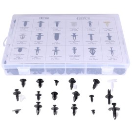OCPTY 415Pcs Nylon Bumper Fasteners Fender Rivet Clips Push Type Car Retainer Kit - Fit for GM For Toyota for Honda For Ford For Chrysler