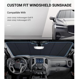 Pigenius Windshield Sunshade for Volkswagen Golf R/GTI 2022-2025 Front Window Sun Shade - Safeguard