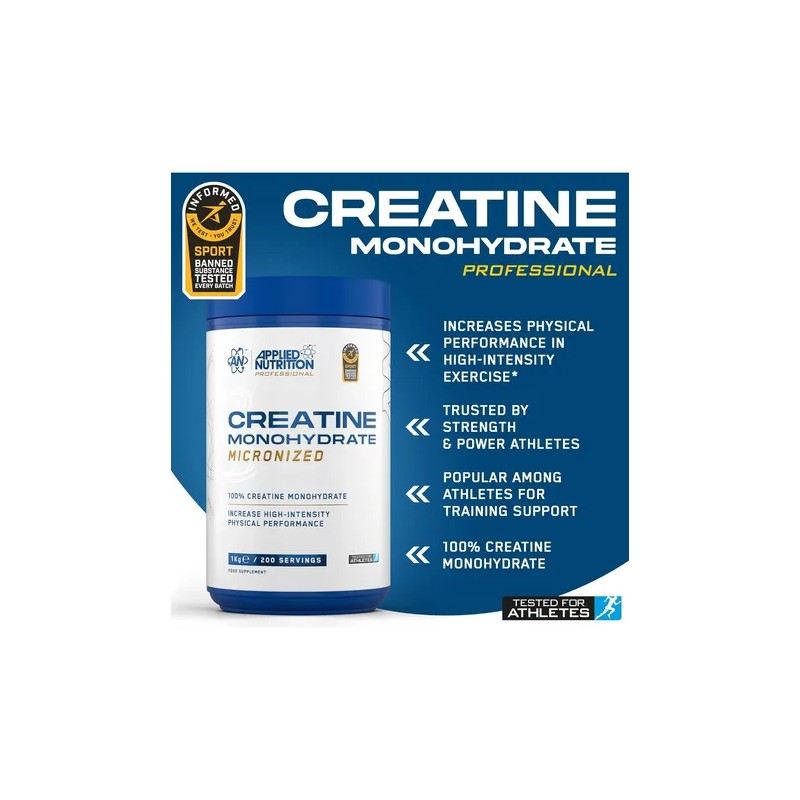 Applied Nutrition Creatina Monohydrate 1kg, 100 Micronizada