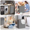 BALEINE Laundry Hamper with Lid, Tall Laundry Baskets with Bamboo