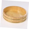MAGICLULU Traditional Sushi Oke Japanese Wooden Sushi Rice Mixing Bowl