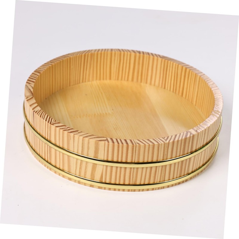 MAGICLULU Traditional Sushi Oke Japanese Wooden Sushi Rice Mixing Bowl