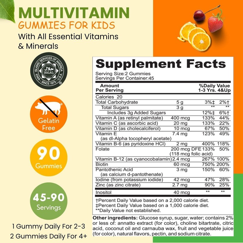 Halal and Vegetarian Gummies for Kids - Certified Halal Vitamins
