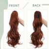 Claw On Ponytail Extension Matte Material 18 Inch/45cm Curly Wavy
