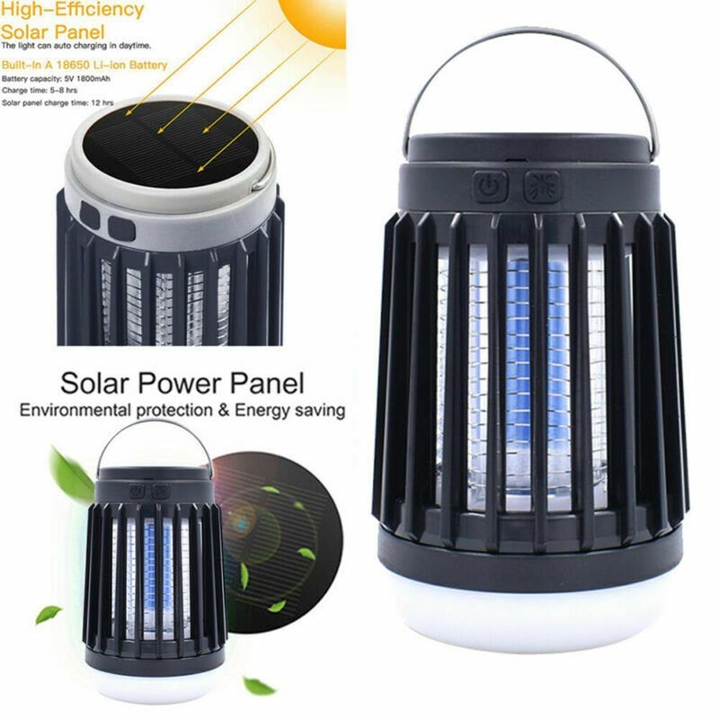 Solar USB Mosquito Killer Light Outdoor Waterproof Electronic Fly Insect