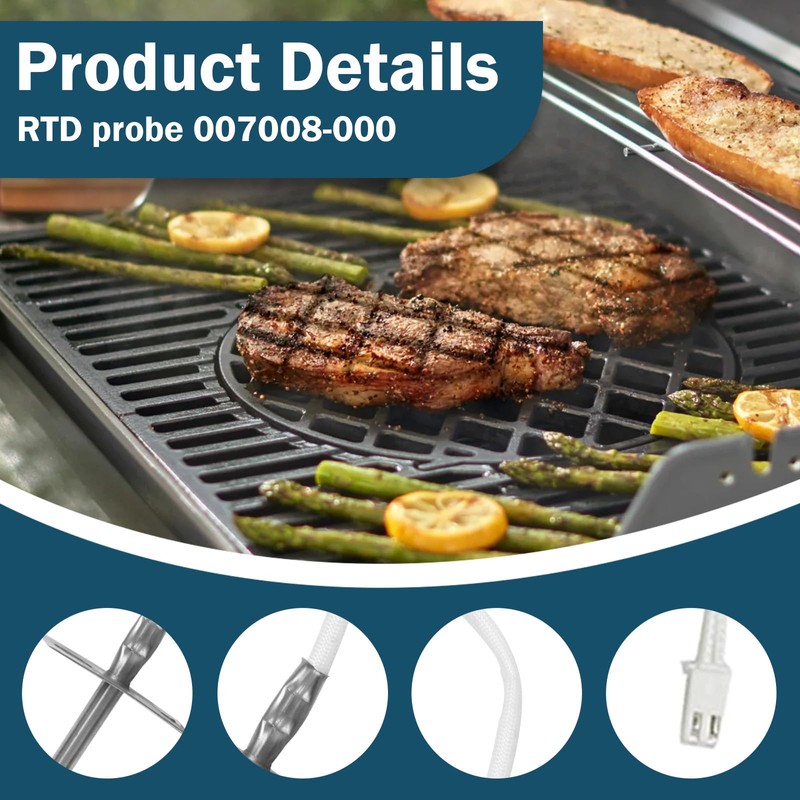 007008-000 RTD Detector/Sensor Replacement for Viking Range Replaces AP5671406