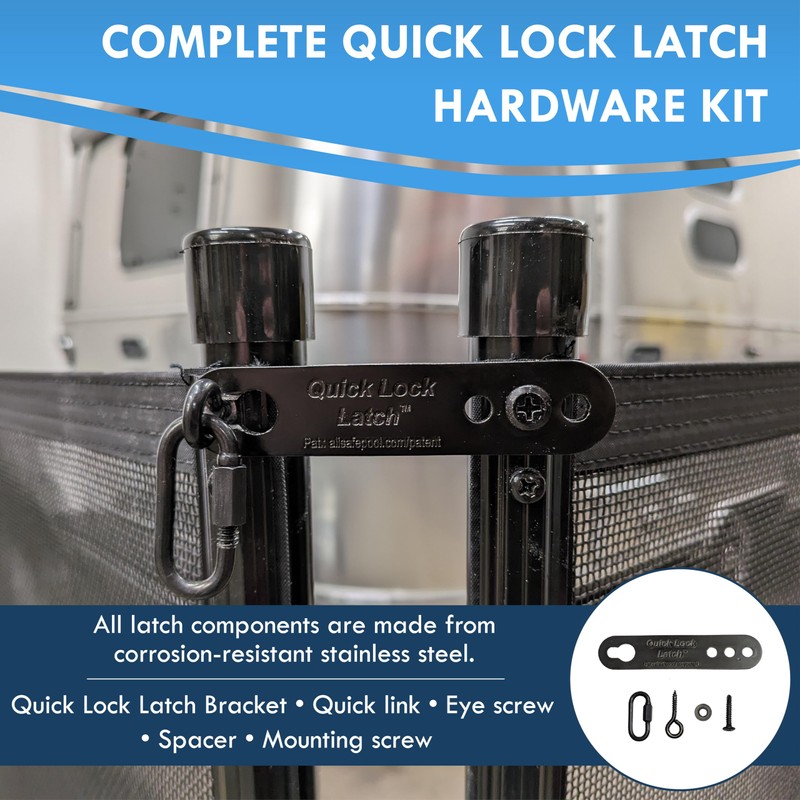 ALLSAFE Pool Fence - Quick Lock Latch - Replaces Outdated
