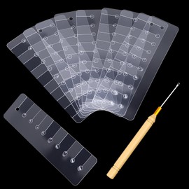 YGHSZ 10 Pieces Heat Shield Guards for Hair Extension Multi Hole Shield Spacers Fusion Glue Protector Templates，1 Pieces Hook Pulling Needle for Hair Extensions