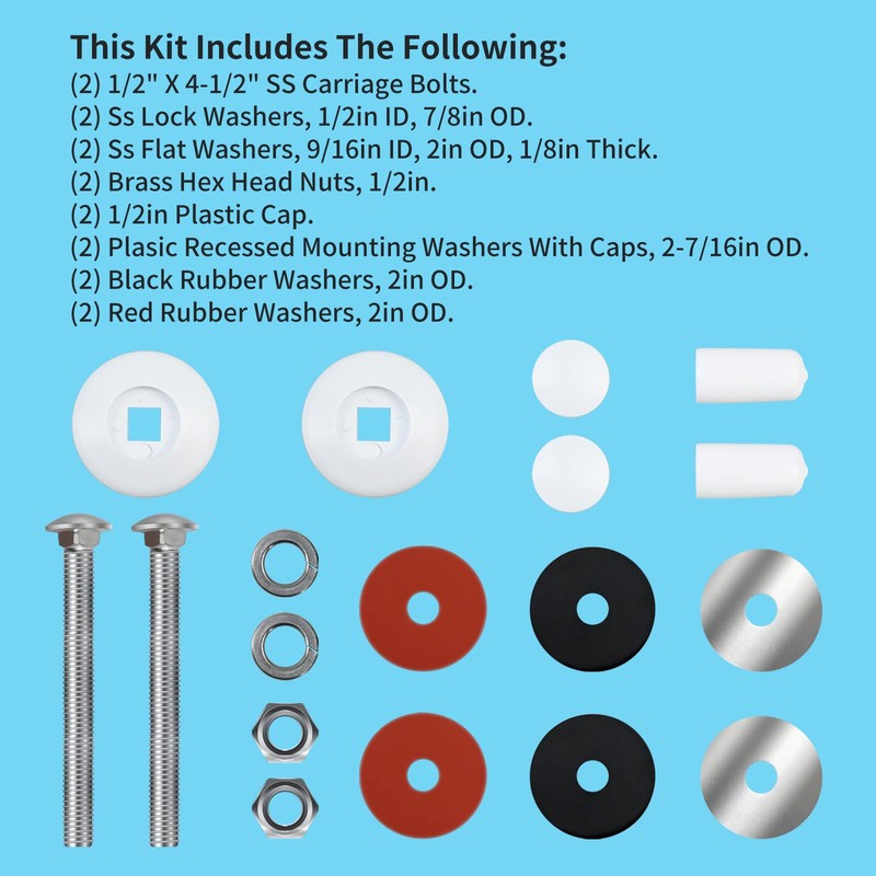 Stainless Steel Diving Board Bolts Kit, Diving Boards Mounting kit