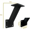 VANROUG Handrail Bracket Wall Mounted Heavy Duty Steel Metal Stair