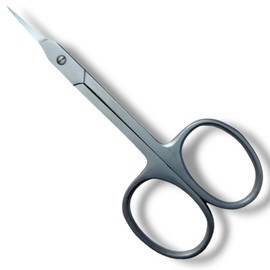Sizler Beauty Nail Scissors, Professional Stainless Steel Curved Cuticle Scissors, Sharp Dead Skin Scissors Manicure Scissors, Pointed Scissors for Trimming Eyebrows, Nose Hair, Finger & Toe Nail Care