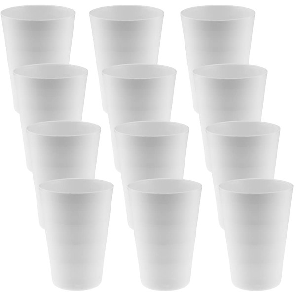 YBM HOME Break-Resistant Plastic Cups 18oz, Medium Drinking Cups for