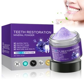 Zahnreparatur Mineralpuder, Zahnrestauration Pulver, Zahnpulver Gegen Verfärbungen, Teeth Whitening Powder, Effektiv bei der Stärkung von Zähnen und Zahnfleisch, Erfrischt den Atem (50g/1.76OZ)