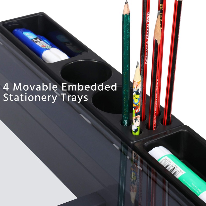 Topeakmart Glass Drafting Table Rolling Drawing Desk Artists Art Craft