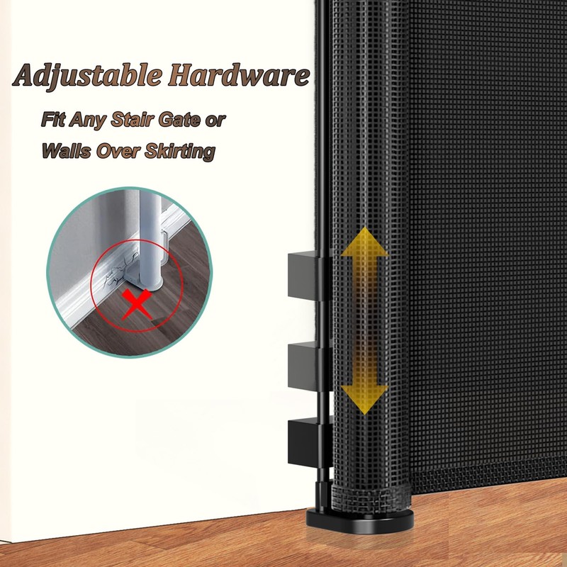 150 inch Retractable Baby Gates 34 inch Tall, Retractable Gate