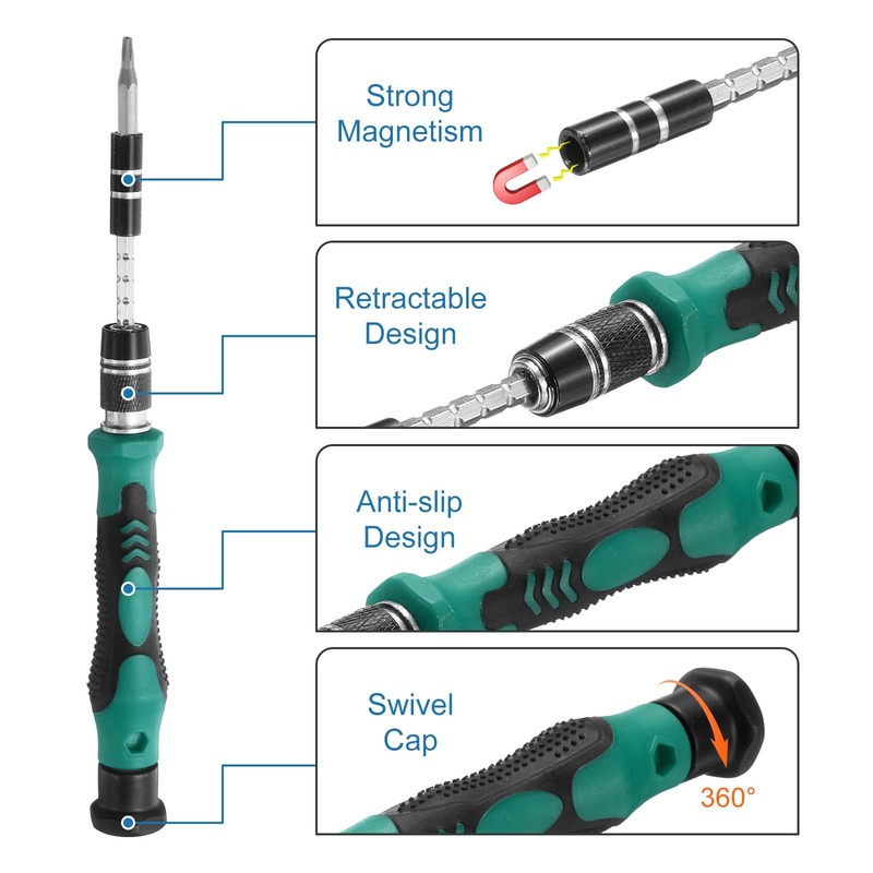 sourcing map 116 in 1 Magnetic Precision Screwdriver Set Electronics