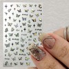 8 Sheet Aurora Butterfly Nail Art Sticker 3D Self-Adhesive Holographic