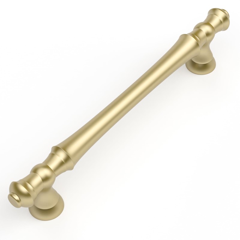 Amerdeco 10 Pack Brushed Gold Cabinet Pulls 5 Inch(128mm) Hole
