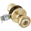 KWIKSET 94002-825 Mobile Home Entry Lockset, Polished Brass