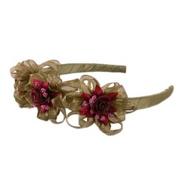 Headband w/Rosebuds (Sage Plum)