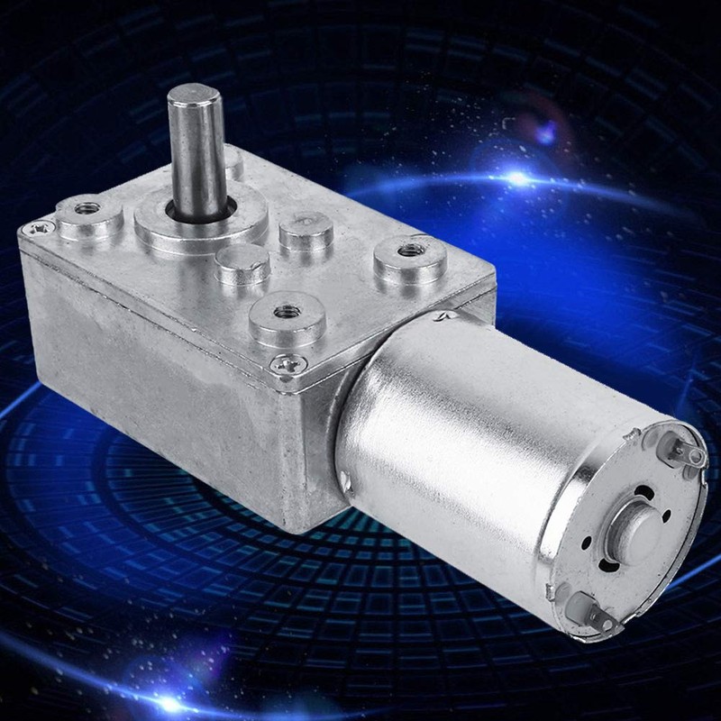 12V DC Motor, 20RPM High Torque Worm Geared Motor CW/CCW