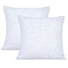 SquarePie Pack of 2 White Sequin Velvet Pillow Covers 18x18