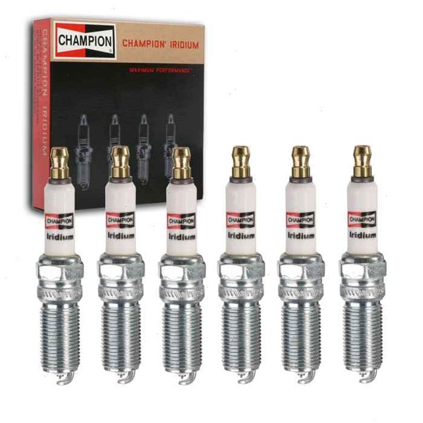 6 pc Champion Iridium Spark Plugs compatible with Ford Transit-250