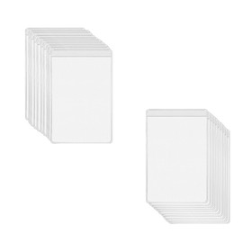 Acrylic 100 Card Sleeves Made of Robust Plastic, Transparent Plastic, ID Holder for Credit Cards, Business Cards, Vertical Glazed ID Protection, Transparent Colours, 9.3 x 6 cm, Card Holder Made of,