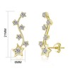 Philip Jones Gold Plated Star Climber Earrings Created with Zircondia®