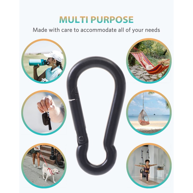 SEPWIK Carabiner Clips, 316 Stainless Steel Carabiner Clip, Heavy Duty