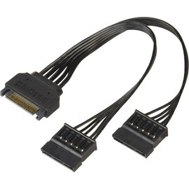 INEX S2-1501FSAC Bifurcated Power Ribbon Cable for Serial ATA 5.9 inches (15 cm), Black