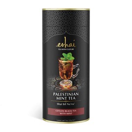 Eshai Palestinian Mint Tea (Shai bil Na’na’) - Black Tea with Mint - 100g Canister Loose Leaf Tea