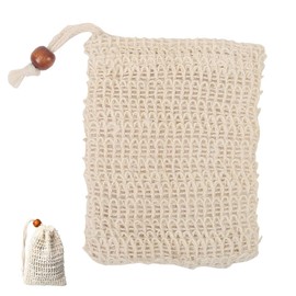 5 Pcs Sisal Soap Bag with Drawstring Natural Soap Saver Pouch for Shower Bath, Soap Bag for Shower Natural Soap Pouch Shower Bath Sack For Bathing and Washing