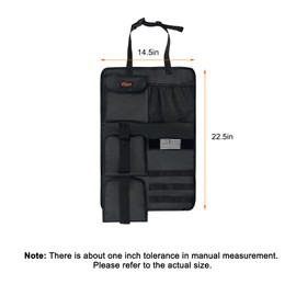 MYDAYS 2 Pack Tactical Seat Back Gun Rack, Camo Front Seat Gun Organizer with Molle Panel Vehicle Gun Holder for Hunting Rifles/Shotguns (Black)