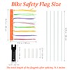 6 ft Bike Flag with Pole for Safety Orange Go