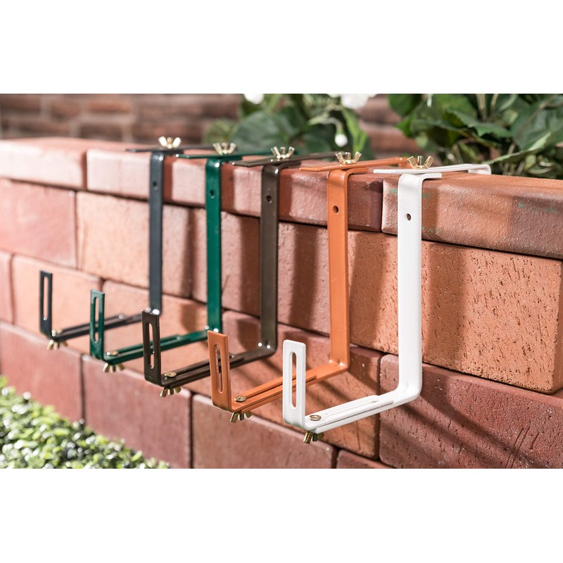 Xclou Flower Box Holder Without Drilling, Balcony Box Holder, Hooks