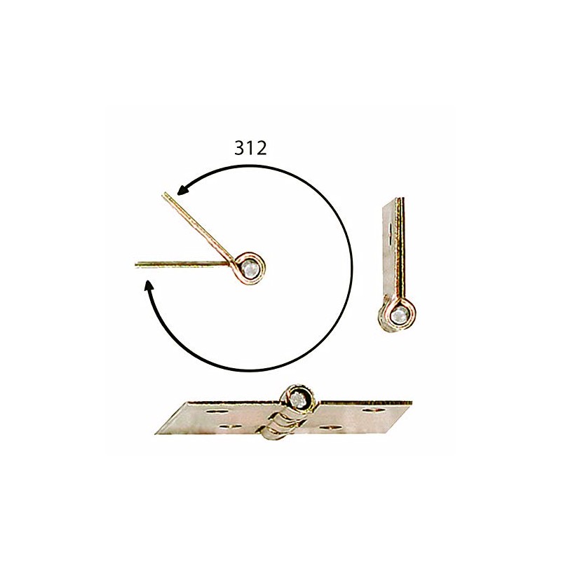 20 Boxes Rolled Hinges 20 x 25 mm Brass Plated