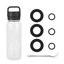 6PCS Gasket Replacement for YETI Yonder 20/25/34/50oz Water Bottle, Leak-Proof Silicone Sealing Ring Gaskets Seal Parts BPA Free Water Bottle Lid O Ring Replacement Compatible with YETI Yonder