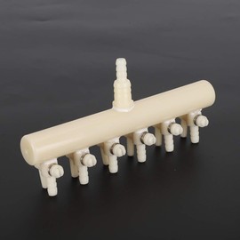 2 x Aquarium Air Distributor Plastic Air Valve Connectors Air Valve Hose Connector Aquarium Splitter Pump Accessories Aquarium Air Pump Splitter Valve with Adjustable Diverter (6 Way)