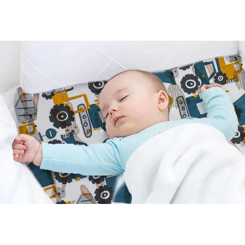 2 Pack Cot Bed Sheets, Cot Sheets 140x70 Fitted Cotton