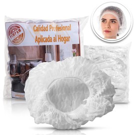 PimPam Factory - Disposable Hats - Breathable and Adjustable - Hygienic Disposable Hats for Hotel, Spa, Spa Town, Shower or Hairdresser - Suitable for Long Hair - Pack of 100