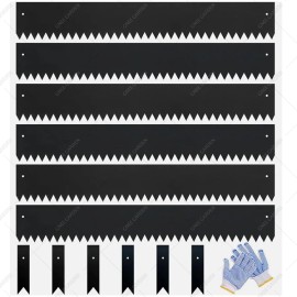 Black&Russ-Tone Corrosion-Resistant Steel Landscape Edging Inch 6-Pack, Heavy Duty Yard Dividercolor: 6-inch galvanized steel black