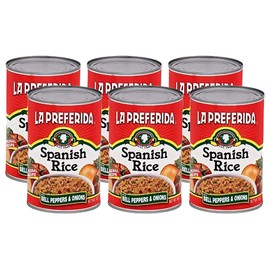 La Preferida Canned Spanish Rice - Quick & Easy, Robust Sauce of Tomatoes, Bell Pepper and Onion. Vegan, Natural ingredients,15 oz (Pack of 6)