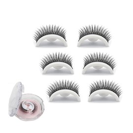 slazoi Eternal Joy Eyelashes, Eternal Joy Mart Eyelashes, Eternal Joy Lashes, Reusable Self Adhesive Eye Lashes, Waterproof False Eyelashes, Natural Look, No Glue, Easy to Wear and Remove (Natural*3)