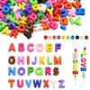 LILALILAC 180Pcs Chunky Letter Beads for Bracelet Making